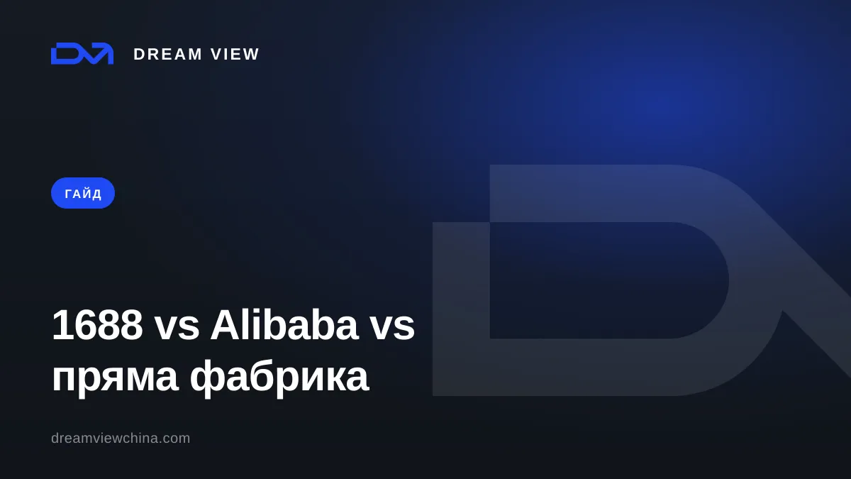 1688 vs Alibaba vs прямий контракт із фабрикою — Dream View