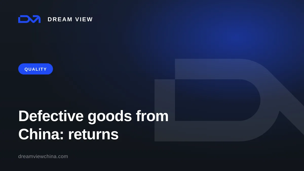 Defective goods from China: returns, replacements, and supplier claims — Dream View