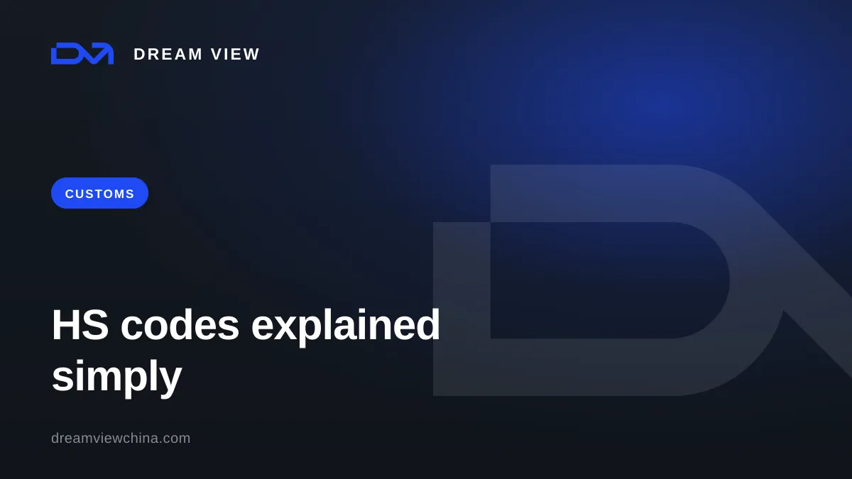 HS codes explained in plain terms — Dream View