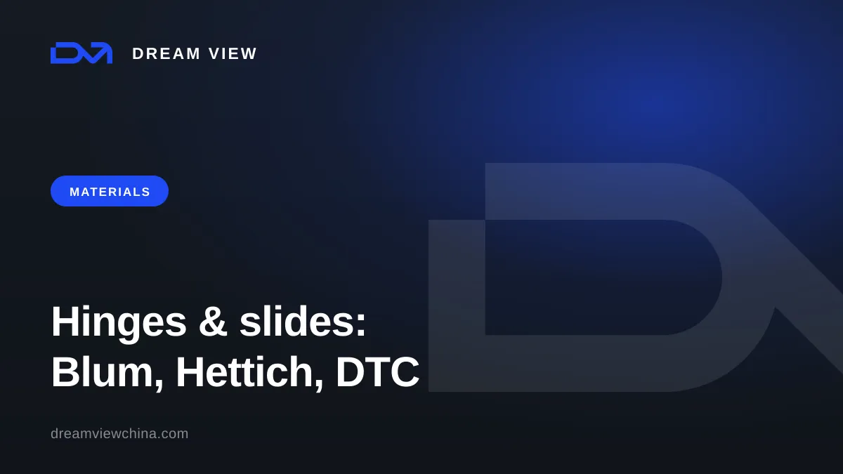 Cabinet hardware: hinges and drawer slides Blum, Hettich, DTC — Dream View