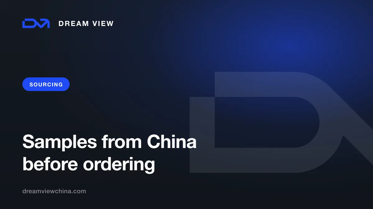 Samples from China before a large order — Dream View