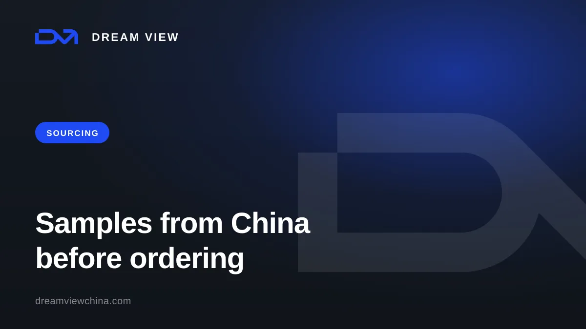 Samples from China before a large order — Dream View