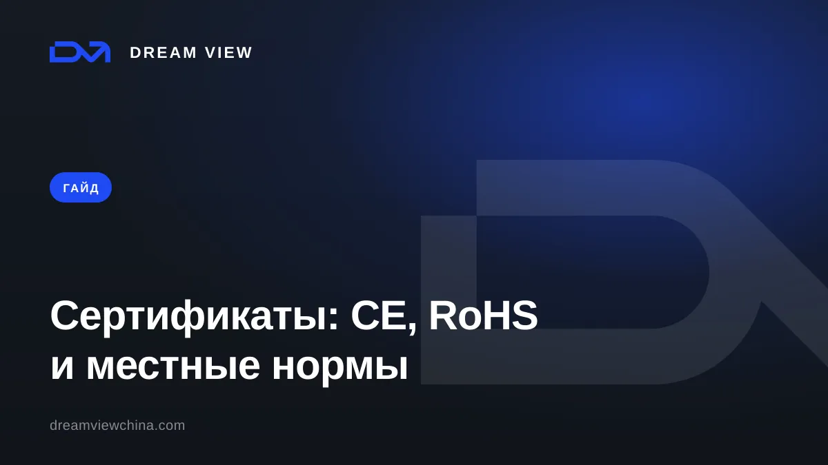 Сертификаты и стандарты при импорте из Китая — Dream View